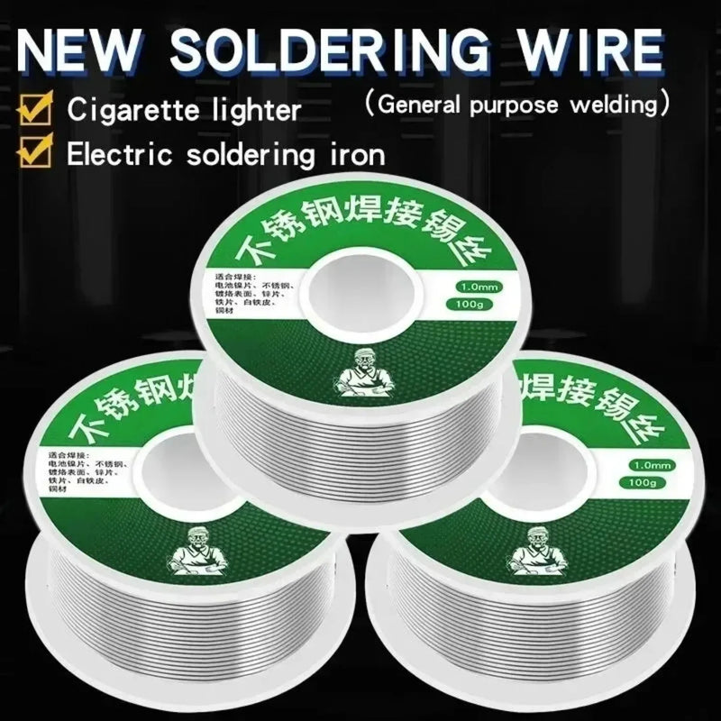 100/50g No Need Solder Powder Soldering Rods Low Temperature Easy Melt Solder Wire Silver Universal Welding Rod Cored Weld Wire