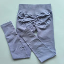 Impact Leggings Women Scrunch Seamless Yoga Legging Gym Sports Pants Low Waist Ribbed High Stretch Fitness Workout Tights 