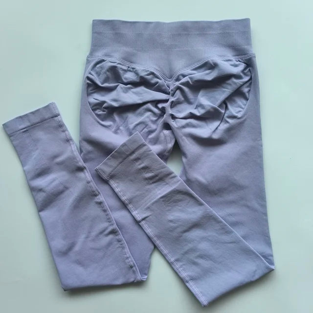 Impact Leggings Women Scrunch Seamless Yoga Legging Gym Sports Pants Low Waist Ribbed High Stretch Fitness Workout Tights 