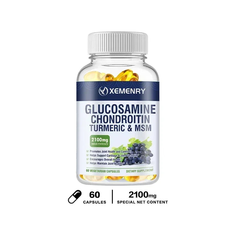 Glucosamine Chondroitin MSM Turmeric Boswellia - Antioxidant, Supports Joint and Bone HealthSupplement
