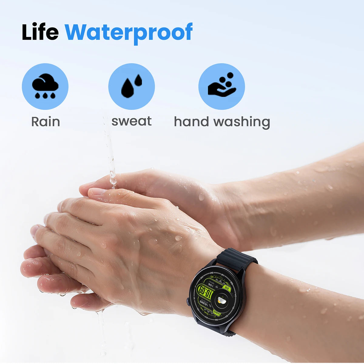 Smartwatch HAYLOU Watch 4S com GPS, tela AMOLED HD de 1,43", posicionamento GPS via 5 satélites e mais de 120 modos de treino – Relógio inteligente para esportes e fitness