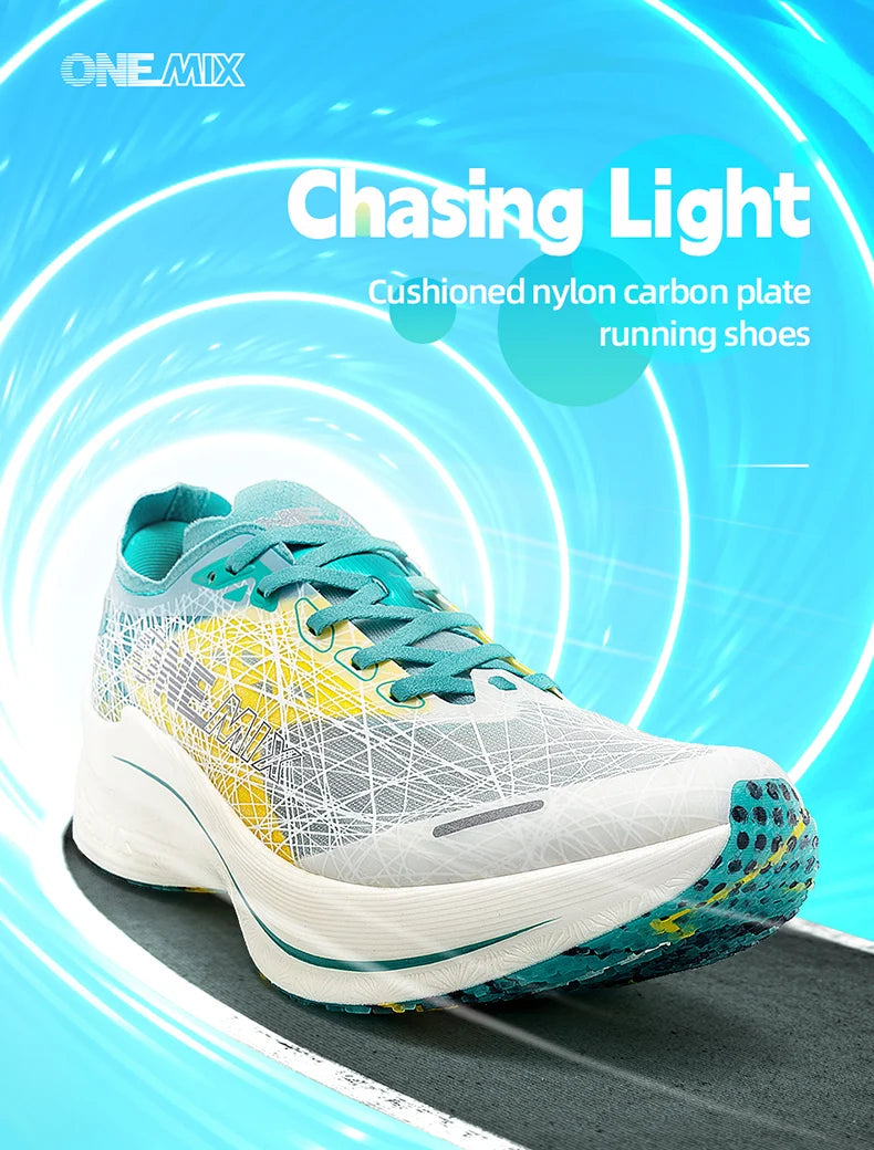 ONEMIX 2025 Marathon Carbon Plate Running Shoes Shock Absorption Ultra-light Sports Rebound Technology Outdoor Men Sneakes