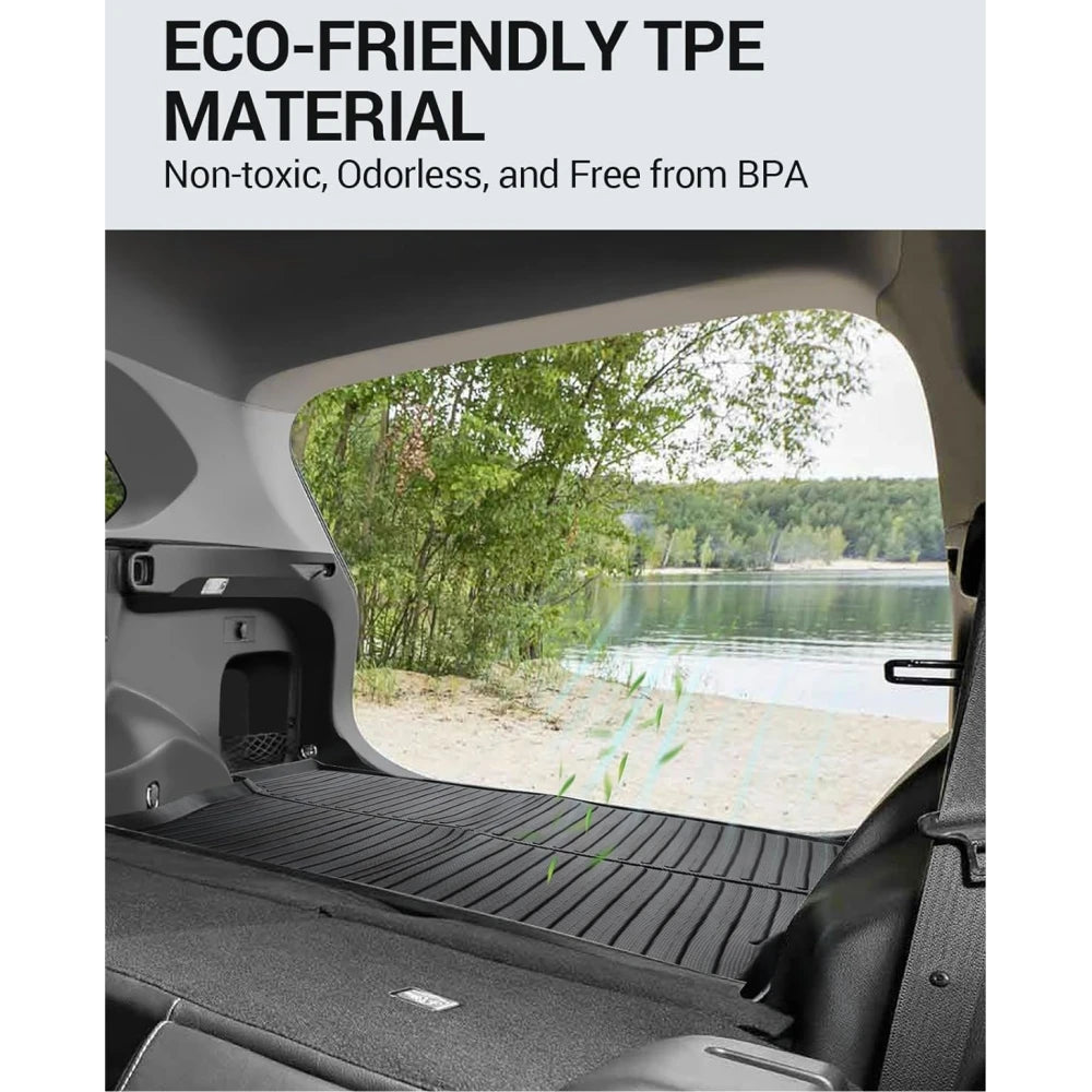 TPE Floor Mats Cargo Liner For Volkswagen ID.4 2024 2023 2022 2021 All Weather Waterproof Floor Liners TPE Trunk Mat Foot Pads