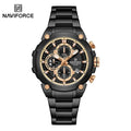NAVIFORCE Original Watch for man 2025 New Stainless Steel Waterproof Chronograph Classic Quartz Wristwatch Brand Men Watch Gifts