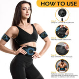 EMS Belt Massage Set Abdominal Fitness Device Intelligent Belt Full Body Muscle Stimulation Trainer USB Charging Version