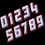 Motorcycle Racing Arabic Numbers Stickers DIY Refit Reflective Sticker Number Helmet Car Styling 3D Realistic Motorcycle Decals