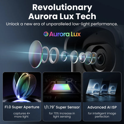 ZOSI C186A 4K 8MP/5MP Aurora Lux WiFi Camera True Full Color Night 2.4/5GHz WiFi AI Detection Outdoor HD CCTV Video Surveillance