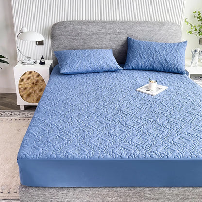 Waterproof Mattress Protector Thicken Fitted Bed Sheet Breathable & Noiseless Mattress Pad for Twin/Double/Queen/King Size Beds