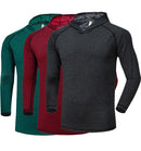 Autumn Gym Men T Shirt Casual Long Sleeve Slim Tops Tees elastic T-shirt Sports Fitness breathable Quick dry Hooded T Shirt
