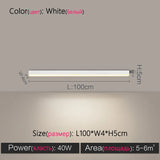 Modern Long Strip Ceiling Light Surface Mounted Minimalist Aisle Lamp Living Room Bedroom Kitchen Home Office LED Lighting