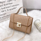 Minimalist PU Leather Chain Shoulder Bag High-Capacity Underarm Handbag Single Shoulder Bag Tote Bag Female Crossbody Bag