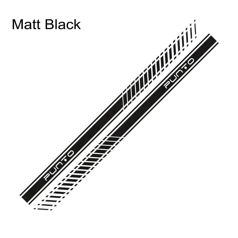 2pcs Car Long Side Stripes Stickers DIY Auto Vinyl Film Decals For FIAT Punto DIY Automobiles Decoration Car Tuning Accessories