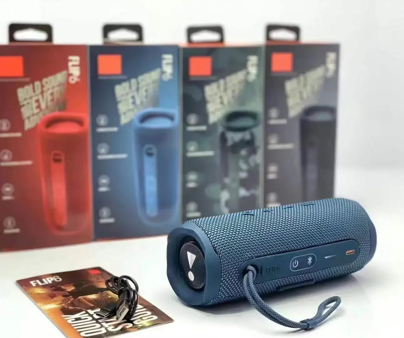 Nuevo altavoz Flip6 Bluetooth multifunción TWS con subwoofer portátil para exteriores, altavoz dual inalámbrico para cine en casa.