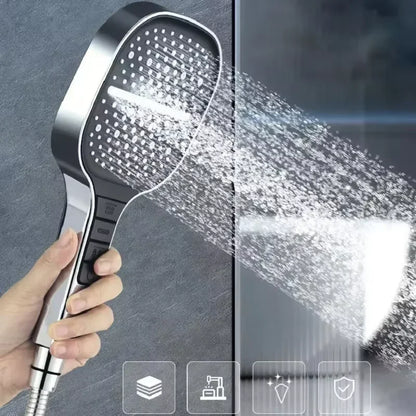Xiaomi 13cm Large Panel 3Modes Adjustable Home Shower Head  High Pressure Massage ShowerHead Filter Element Bathroom Accessories