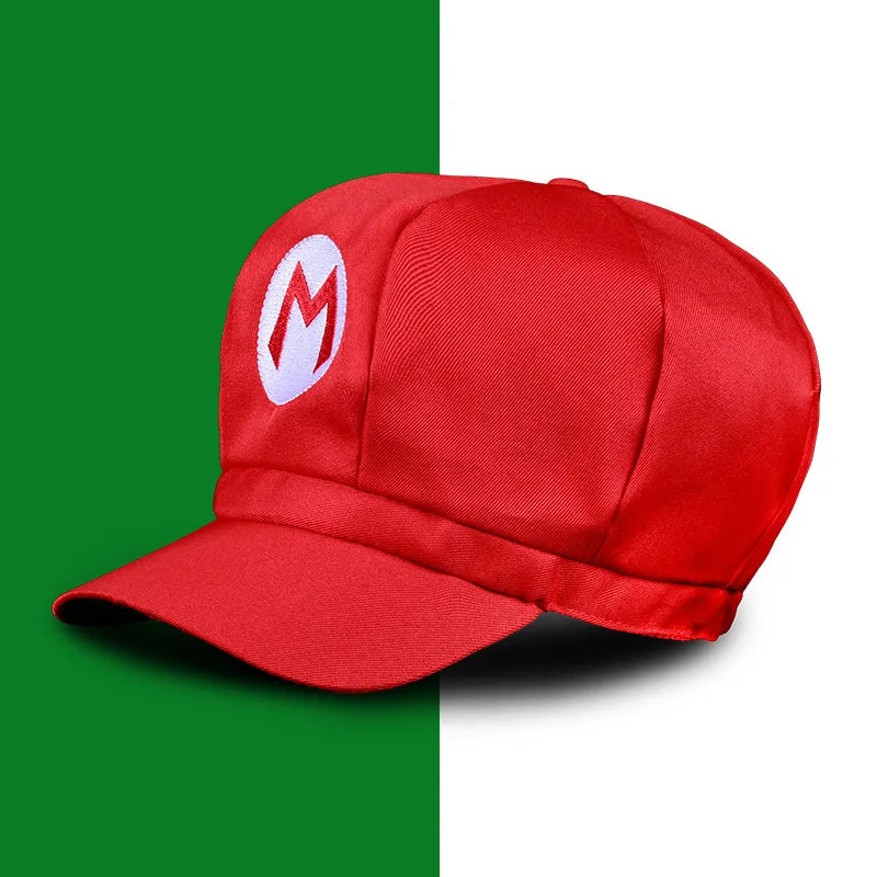 Game Super Mario Bros Luigi Plumber Cosplay Demo Hat Waluigi Wario Odyssey Cartoon Sunhat Halloween Party Hat Accessories Props