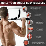 Barra de dominadas para puerta, portátil, para entrenamiento de la parte superior del cuerpo, para interiores, multifuncional, para colgar, entrenador de fitness, equipo para el hogar