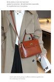 Genuine Leather Top Handle Crossbody Bag for Women Vintage Oil Wax Leather Shoulder Bag Small Luxury Designer Satchel Handbag