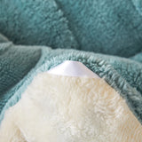 Thick Warm Imitation Lambswool Winter Blanket for Bed, Soft Jacquard Coral Fleece Quilt, Double-Sided Plush Weighted Blanket 5kg
