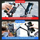 Soporte de teléfono para bicicleta eléctrica giratorio de 360° para iPhone, Xiaomi, bicicleta de montaña, moto, motocicleta, soporte antideslizante para ciclismo