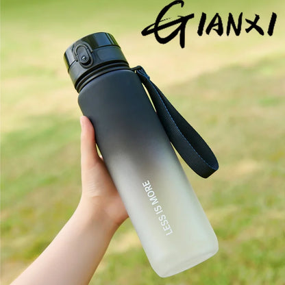 Large Capacity Sports Water Bottle Leak proof Gradient Color Plastic Cup Drinking Outdoor Travel Portable Gym Fitness Jugs