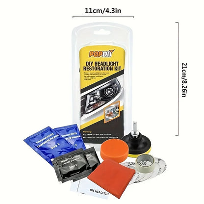 Kit De Restauração De Faróis De Carro, Reparação De Faróis, Pasta De Limpeza E Polimento, DIY, Nova Chegada, 2024