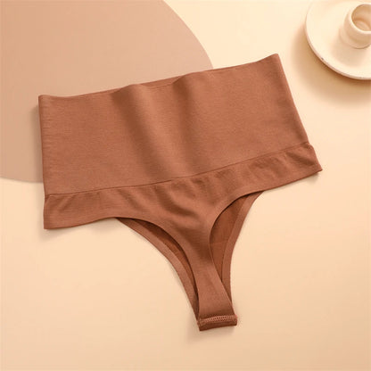 FINETOO Bragas de tanga con realce de glúteos y cintura alta para mujer, lencería moldeadora de abdomen sexy, ropa moldeadora adelgazante femenina