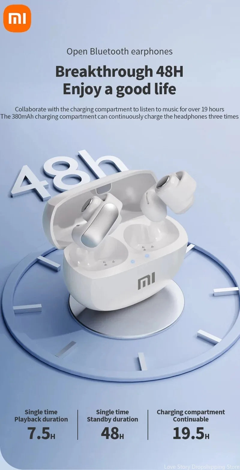 Xiaomi Redmi V12 Open Ear Clip Headphones True Wireless Earbuds Bluetooth5.3 Sports Earphones Waterproof Gaming Headset With Mic