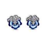 2024 New 925 Silver Plated Double Hoop Earrings For Women Butterfly Sun Moon Heart DIY Accessories 