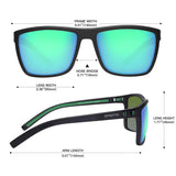 ZENOTTIC Polarized Sunglasses for Men Shades Lightweight TR90 Frame UV400 Protection Square Outdoor Travel Driving Sun Glasses