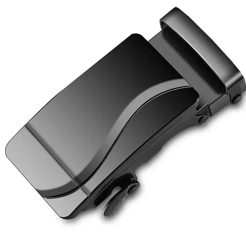 Men's Leather Belt Buckle Single Knot Casual Cross-border Style 4.0 Automatic Width 3.5cm