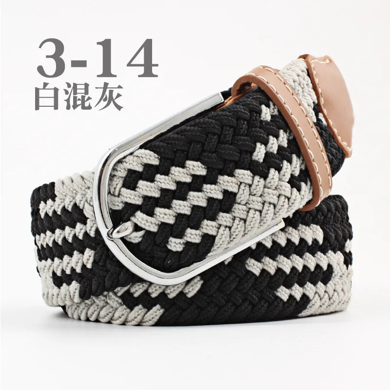 Stretch Woven Belt Unisex Canvas Belts Fashion Casual Student Belt Women Cinturon Male Waistband 105cm