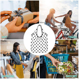 Custom Recycling Classic Black And White Polka Dot Shopping Bag Women Tote Bag Portable Grocery Shopper Bags