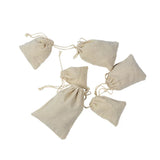 Travel Drawstring Cotton Linen Storage Bags Multiple Sizes Beige Coin Money Pouch ID Credit Cards Gifts Jewellery Organizer Bags