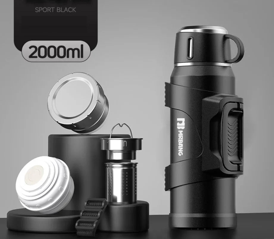 316 Stainless Steel Insulated Thermos Bottle, 1L, 2L, 3L, Outdoor Travel Coffee Mugs, Thermal Vacuum Water Bottle, Thermal Mug