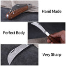 Folding Grafting Knife Grafting Tools Bonsai Pruning Knife Professional Garden Seedling Fruit Tree Cutter with Wooden Handle