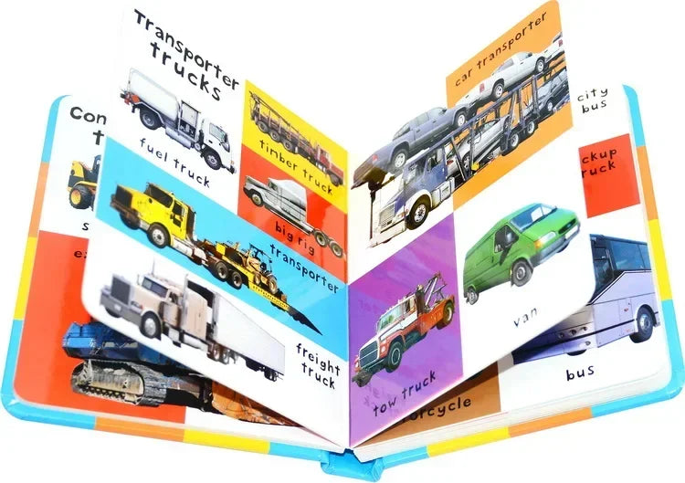 Montessori First 100 English Words Learning Cardboard Book Animals Colors Numbers Language Physical Picture Teaching Aids