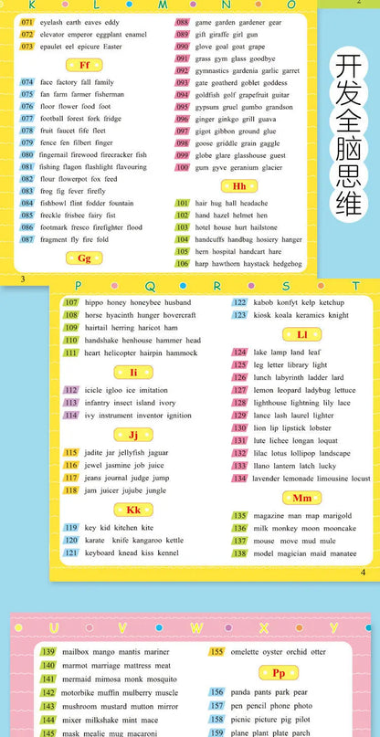Children's English Words for Daily Life, Oral English Conversation, Vocabulary, Zero-based Entry Book, Children's English