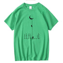 Summer Men's High Quality 100% Cotton Cool Funny Astronaut Print Casual Loose O-neck for Men T-shirt Male T-shirt Hip Hop Tee