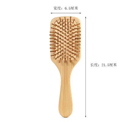 Hair Comb Air Bag Massage Wood Bamboo Air Cushion Comb Anti-static Pet Hair with Hand Salute   Produtos Pet  Grooming