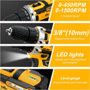 LYUWO Rechargeable Electric Hand Drill, Pistol Drill, Electric Screwdriver, Household Impact Hand Drill Tool,Use MT Battery