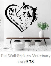 Pet Dog Grooming Wall Stickers Animal SPA Salon Shop Window Glass Decor Vinyl Wall Decals Home Pet Room Dress Up Stickers