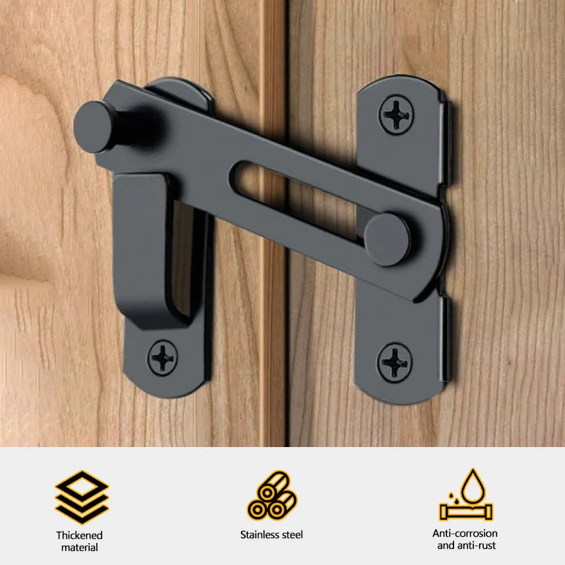 Pestillo de seguridad para puerta, pestillo de palanca de acero inoxidable de 180 grados, pestillo deslizante para granero, pestillos para puerta de armario con ventana