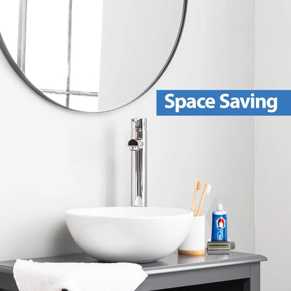 Accesorios de baño Exprimidor de pasta de dientes con rodillo de acero inoxidable, dispensador giratorio para ungüentos y cosméticos