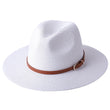 56-58-59-60CM New Natural Panama Soft Shaped Straw Hat Summer Women's/Men's Wide Brim Beach Sun Cap UV Protection Fedora Hat