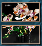 Creative Orchid Cymbidium Eternal Flowers Potted Plant Building Blocks Simulation Phalaenopsis DIY Bricks Toys Valentine's Gift