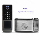 Tuya WIFI Double Side Fingerprint Lock Waterproof Outdoor Gate Passcode Rfid Card Keyless Smart Door Lock