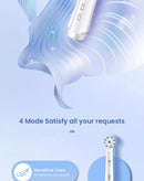 Cepillo de dientes eléctrico Oral B Pro4000 3D Action Clean, 4 modos, sensor de presión visible, dientes más blancos, recargable para adultos.