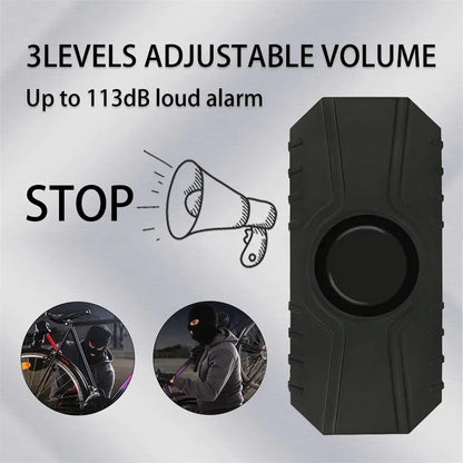 Wireless Bicycle Vibration Alarm USB Charge Waterproof Motorcycle Electric Bike Alarm Remote Control Anti Lost Security Sensor