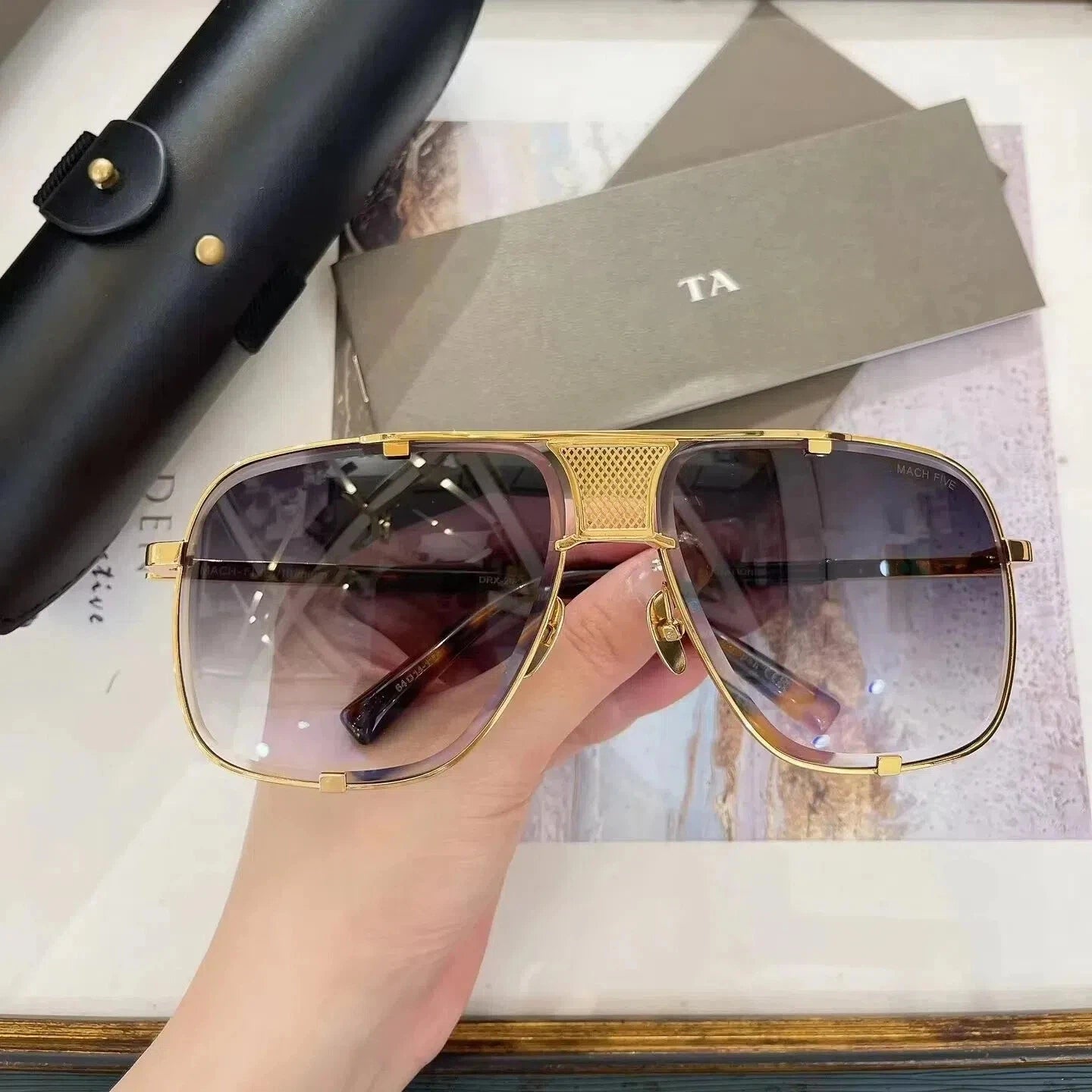 Original Factory For DIYTA DT DRX-2087 MACH FIVE With Brand Box Top Quality LIMITED EDITION Leisure Popular Men Women Sunglasses
