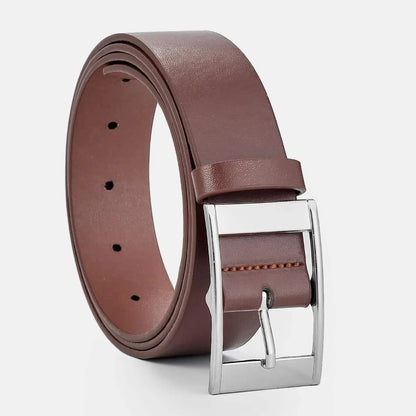 New Luxury Belt for Men PU Leather Belt Metal Pin Buckle High Quality Famous Brand Designer Waist Strap Belts for Jeans Men Belt